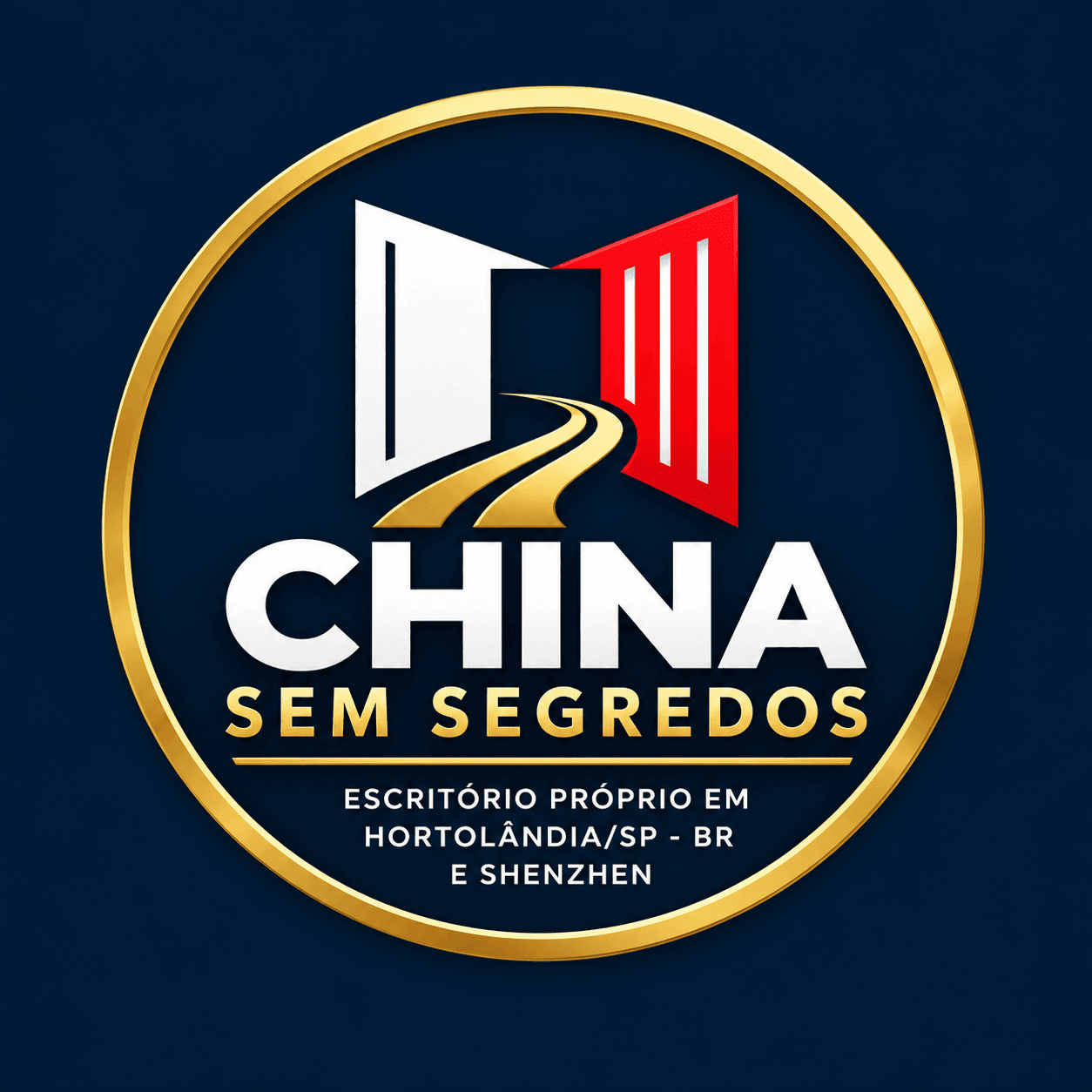 China Sem Segredos — símbolo com caminhos entre o Brasil e a China